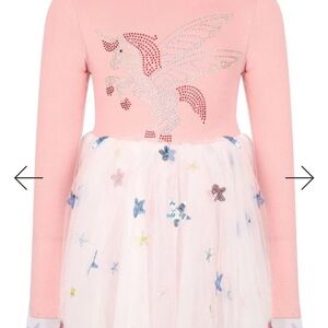 Lola and The Boys Unicorn Dress with Tulle Skirt